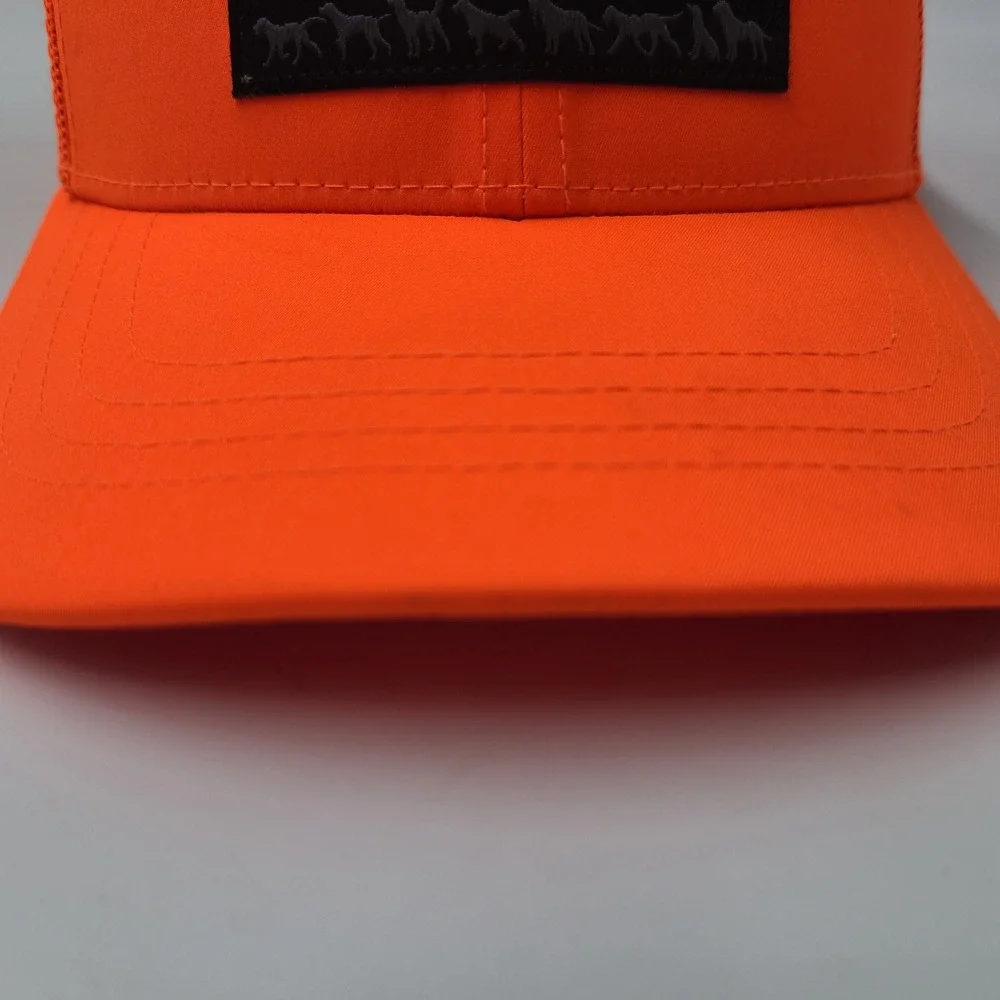 Youth Columbia Hat Snapback Trucker Mesh Blaze Orange Black PHG Hunting Flag Boy